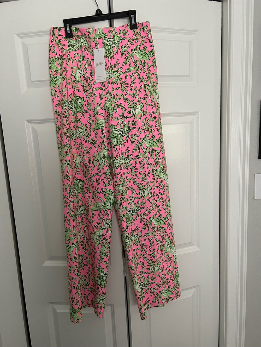 Lilly Pulitzer Pink & Green Ellamarie Pants Mane Character Energy